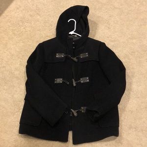 Short Burberry Wool Toggle Coat